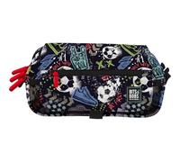 Grafoplas - Estuche Escolar Tres Compartimentos con Solapa, bits&Bobs Football Match, 23x10x10 cm, Organizador para Material Escolar, Gran Capacidad