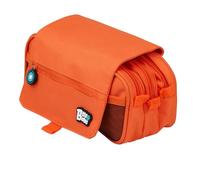 Grafoplás | Estuche Escolar Tres Compartimentos con Solapa | Naranja | Bits&Bobs | Colores Vivos | 23x10x10cm | Incluye Horario y Zona Identificación | Perfecto para Organizar tu Material Escolar