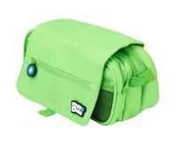 Grafoplás | Estuche Escolar Tres Compartimentos con Solapa | Verde | Bits&Bobs | Colores Vivos | 23x10x10cm | Incluye Horario y Zona Identificación | Perfecto para Organizar tu Material Escolar