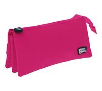 Grafoplás | Estuche Escolar Triple, Fucsia, 23,5x12x14cm, bits&Bobs, Colores Vivos
