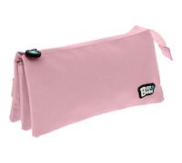 Grafoplás | Estuche Escolar Triple, Rosa Claro, 23,5x12x14cm, Bits&Bobs, Colores Soft