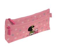 Grafoplas - Estuche Mafalda Baby Cart, Plano, 2 Bolsillos, 23x10cm, Compartimentos con Cremallera, Tiradores Fácil Apertura, Material Escolar y como Regalo