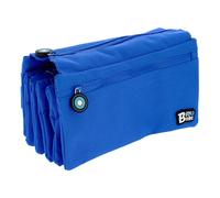 Grafoplás - Estuche Portatodo Cuádruple de Alta Capacidad para Material Escolar. Azul