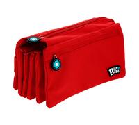 Grafoplás - Estuche Portatodo Cuádruple de Alta Capacidad para Material Escolar. Rojo