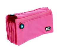 Grafoplás - Estuche Portatodo Cuádruple de Alta Capacidad para Material Escolar. Rosa
