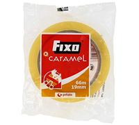 Grafoplás Fixo Caramel - Cinta Adhesiva Transparente, 66mx19mm, Gran Resistencia, Fácil de Cortar, No Necesita Tijeras, Perfecto Material Papeleria para Escuela y Oficina