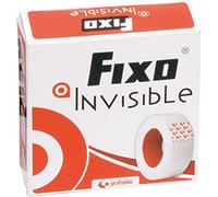 Grafoplás Fixo Invisible - Cinta Adhesiva Invisible, 19mmx33m, Fácil Corte, Puedes Escribir Sobre Ella, Perfecta para Proteger e Identificar Material Escolar