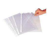 Grafoplás Funda Perforada, A4, Polipropileno de 100 Micras, 11 Orificios, Rugosa, Transparente