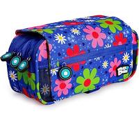 Grafoplás Garden, Estuche Escolar Tres Compartimentos Unisex Niños, Estampado, 23x10x10cm