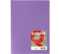 Grafoplas I Carpeta con Fundas Plastico I 10 Fundas Transparentes I Tamaño Din A4 Lavanda I Serie Poliplas Opaco I Fabricados en España I Tapas Flexibles | Gran Capacidad de Almacenaje