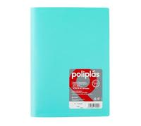 Grafoplas I Carpeta con Fundas Plastico I 30 Fundas Transparentes I Tamaño Din A4 Verde Pastel I Serie Poliplas Opaco I Fabricados en España I Tapas Flexibles I Gran Capacidad de Almacenaje