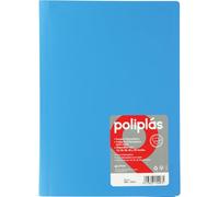 Grafoplas I Carpeta con Fundas Plastico I 30 Fundas Transparentes I Tamaño Folio Azul Cielo I Serie Poliplas Opaco I Fabricados en España | Tapas Flexibles I Gran Capacidad de Almacenaje
