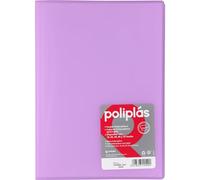 Grafoplas I Carpeta con Fundas Plastico I 40 Fundas Transparentes I Tamaño Folio Lavanda Soft I Serie Poliplas Translucido I Fabricados en España I Gran Capacidad de Almacenaje