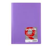 Grafoplas I Carpeta con Fundas Plastico I 50 Fundas Transparentes I Tamaño Din A4 Lavanda I Serie Poliplas Opaco I Fabricados en España I Tapas Flexibles I Gran Capacidad de Almacenaje