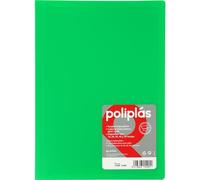 Grafoplas I Carpeta con Fundas Plastico I 50 Fundas Transparentes I Tamaño Folio Verde I Serie Poliplas Opaco I Fabricados en España | Tapas Flexibles I Gran Capacidad de Almacenaje