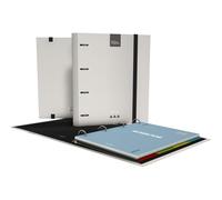 Grafoplas Kuru - Archivador 4 Anillas A4 con Recambio, Pack Escolar Completo con Separadores + Planner + Pegatinas + Sobre Transparente, Tapa Rígida FSC, Plastificado Antirayadura, Color Arena