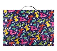 Grafoplás | Maletin Escolar con Asa y Cierre de Broche | Polipropileno | Tamaño Folio | 24,5x34,5x4cm | Colección Diseño bits&Bobs Pop Up Design Dogs Party