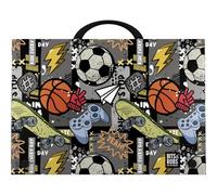 Grafoplas - Maletin Escolar con Asa y Cierre de Broche, Tamaño Folio, 24,5x34,5x4 cm, Polipropileno, Free Sport Bits & Bobs, Perfecto para tus Clases Extra Escolares