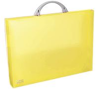 Grafoplas - Maletín Escolar de Polipropileno, Amarillo, Modelo ColorGraf, 34,5x24,5x4cm, Perfecto para Clases Extraescolares