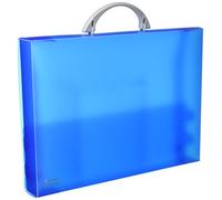 Grafoplas - Maletín Escolar de Polipropileno, Azul, Modelo ColorGraf, 34,5x24,5x4cm, Perfecta para Clases Extraescolares