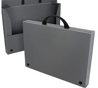 Grafoplas - Maletín Portadocumentos. Gris. Asa Abatible. 345x245x40mm