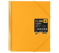 Grafoplás Maxiplás I Like - Carpetas con Fundas Espiral, 20 Fundas, Naranja (Mandarina)