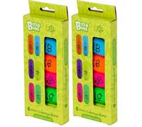 Grafoplas - Mini Subrayadores Fluorescentes Bits&Bobs Little Eyes, Punta Biselada 1-5mm, 6 Colores -Amarillo, Verde, Fucsia, Naranja, Azul, Violeta- Perfecto Material Escolar y Papeleria para Regalar