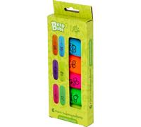Grafoplas - Mini Subrayadores Fluorescentes Bits&Bobs Little Eyes, Punta Biselada 1-5mm, 6 Colores -Amarillo, Verde, Fucsia, Naranja, Azul, Violeta- Perfecto Material Escolar y Papeleria para Regalar
