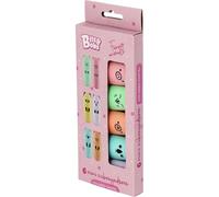 Grafoplas - Mini Subrayadores Pastel Bits&Bobs Funny Animals, Punta Biselada 1-5mm, 6 Colores Pastel -Lavanda, Azul, Rosa, Verde, Naranja, Amarillo- Perfecto Material Escolar y Papeleria para Regalar