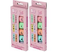 Grafoplas - Mini Subrayadores Pastel Bits&Bobs Funny Animals, Punta Biselada 1-5mm, 6 Colores Pastel -Lavanda, Azul, Rosa, Verde, Naranja, Amarillo- Perfecto Material Escolar y Papeleria para Regalar