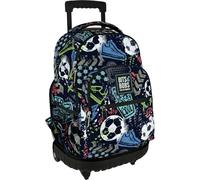 Grafoplás - Mochila con Carro Integrado, Ruedas Dobles, 29 Litros, 52x37x25cm, Modelo Roller, Colección Match, Bits & Bobs Pop Up Design, Perfecto Material Escolar para Infantil y Primaria