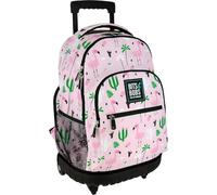 Grafoplás - Mochila con Carro Integrado, Ruedas Dobles, 29 Litros, 52x37x25cm, Modelo Roller, Colección Tropical, Bits & Bobs Pop Up Design, Perfecto Material Escolar para Infantil y Primaria