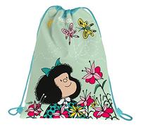 Grafoplás | Mochila de Cuerdas | 36x47cm | Bolsillo Exterior con Cremalleras | Colección Mafalda Primavera