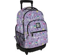 Grafoplas - Mochila Escolar con Ruedas, Carro Integrado, 29 Litros, 52x37x25cm, Modelo Roller, Colección Happy Bits & Bobs, Perfecto Material Escolar Infantil y Primaria
