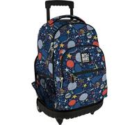 Grafoplas - Mochila Escolar con Ruedas, Carro Integrado, 29 Litros, 52x37x25cm, Modelo Roller, Colección Planets Bits & Bobs, Perfecto Material Escolar Infantil y Primaria