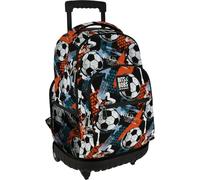 Grafoplas - Mochila Escolar con Ruedas, Carro Integrado, 29 Litros, 52x37x25cm, Modelo Roller, Colección Wild Football Bits & Bobs, Perfecto Material Escolar Infantil y Primaria