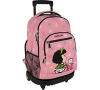 Grafoplás - Mochila Escolar con Ruedas, Mafalda Baby Cart, Carro Integrado, 29 Litros, 52x37x25cm, Modelo Roller, Perfecto Material Escolar Infantil y Primaria