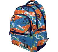 Grafoplás | Mochila Escolar Ergonómica | 33x46x22,5cm | Espalda y Asas Acolchadas | 3 Compartimentos | Zona Acolchada para Portátil | Adaptable a Carrito | Rubber | Diseño Hawaii | Colección Bits&Bobs