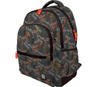 Grafoplás | Mochila Escolar Ergonómica | 33x46x22,5cm | Espalda y Asas Acolchadas | 3 Compartimentos | Zona Acolchada para Portátil | Adaptable a Carrito | Rubber | Diseño Rex | Colección Bits&Bobs