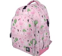 Grafoplas - Mochila Escolar Ergonómica Colección Bits&Bobs, 33x46x22,5cm, 30L, Espalda y Asas Acolchadas, Diseño Tropical, 3 Compartimentos, Espacio para Portátil, Adaptable a Carrito, Modelo Rubber