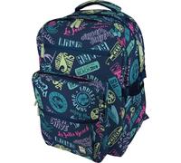 Grafoplás - Mochila Escolar Grande, 32X46X24cm, 31 Litros, Zona Acolchada para Portátil, Modelo Bigpack, Diseño Beach, Bits&Bobs Pop Up Design, Máxima Ergonomía