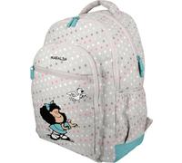 Grafoplas - Mochila Escolar Mafalda Bird, Tres Compartimentos, 33x46x22,5cm, 30 Litros, Zona Acolchada para Portátil, Adaptable a Carrito, Perfecta para el Cole