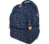 Grafoplás - Mochila Escolar Tres Compartimentos, 33x46x22,5cm, 30 Litros, Zona Acolchada para Portátil, Modelo Roomy, Diseño Hearts, Bits & Bobs Pop Up Design, Perfecta para Material Escolar