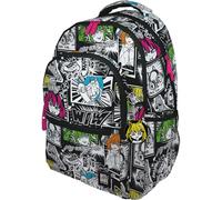 Grafoplás | Mochila Escolar Tres Compartimentos | 33x46x22,5cm | Zona Acolchada para Portátil | Modelo Roomy | Diseño Yuku | Bits&Bobs Pop Up Design | Perfecta para Material Escolar