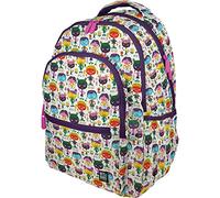 Grafoplás | Mochila Escolar Tres Compartimentos | 33x46x22,5cm | Zona Acolchada para Portátil | Modelo Roomy | Diseño Hello | Bits&Bobs Pop Up Design