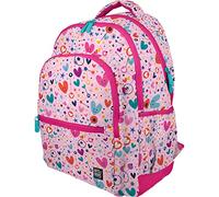 Grafoplás | Mochila Escolar Tres Compartimentos | 33x46x22,5cm | Zona Acolchada para Portátil | Modelo Rubber | Diseño Hearts | Colección Bits&Bobs Pop Up Design