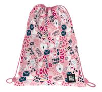 Grafoplas - Mochila Saco con Cordones, Bolsillo Exterior con Cremalleras, 36x47cm, Bits&Bobs Pop Up Design, True Love