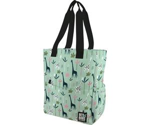 Grafoplás - Mochila Tote Bag, Jungle Bits & Bobs, 37,5x31x14cm, 14 Litros, Compartimento Especial Portátil, Base Reforzada, Asa y Tira Bandolera Ajustable, Bolsillos Interiores y Exteriores
