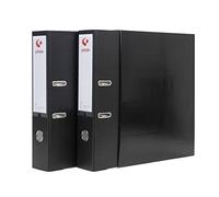 Grafoplas - Módulo de 2 Archivadores con Palanca de 65mm Color Negro, Incluye Caja, Perfecto para Archivo
