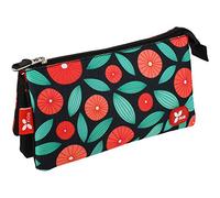 Grafoplás Noa Globe, Estuche Escolar Niñas, Negro/multicolor, Triple